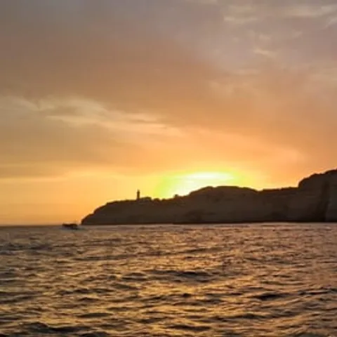 Sunset over the Algarve cliffs